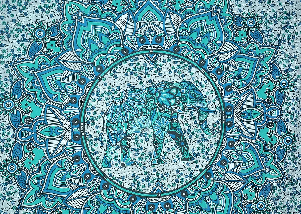 

Elephant Ombre Wall Hanging Bedding Tapestry Bedspread Dorm