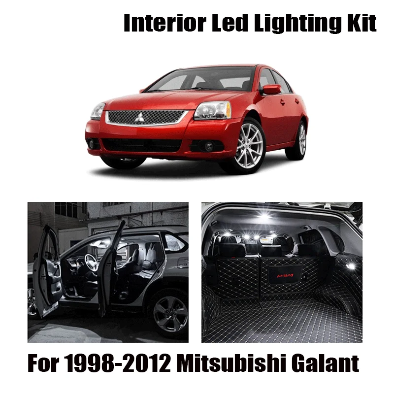 

Для Mitsubishi Galant 1988-2011 2012 белые светодиодные с Canbus интерьер автомобиля светодиодная внутренняя подсветка купола багажника