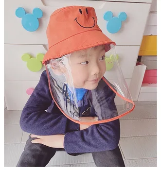 

Infant Kids Baby Girls Boys Fisherman Hat Protective Clear Face Shield Saliva-Proof Dust-Proof Sun Visor Cap