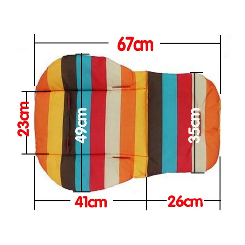 Для детской коляски сиденье Коляска Подушка хлопок коврик Радужный Цвет Мягкая Толстая Подушка для коляски кресло BB автомобильное сиденье Подушка