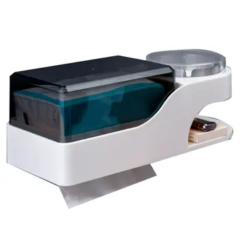 

Creative Household Waterproof Toilet Paper Holder Wall Mounting Paper Tray Roll Toilet Paper Storage Box with Ashtray