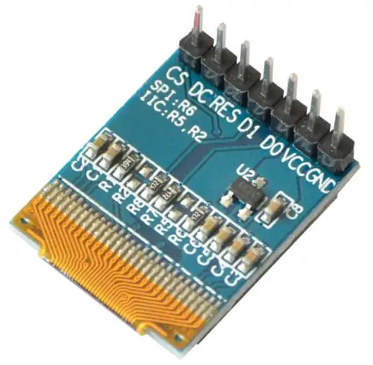 Maithoga 0,66 дюймов 7PIN SPI белый/синий OLED экран с адаптером платы SSD1306 Привод IC 64*48