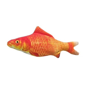 

Electric Moving Fish Cat Toy Realistic Plush Simulation Electric Wagging Fish Cat Toy Red Carp