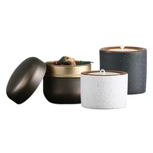 עישון ריחני נרות זכוכית חג המולד ריחני צנצנת נרות ולה Aromatizada ריחני נרות עבור מתנות בציר מתכת HH50LZ(China)