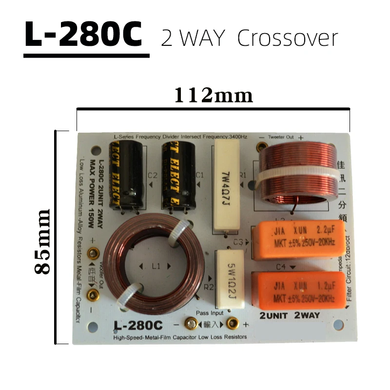 Hifidiy Viva Hi-fi Way Unidade de Alto-falante Tweeter Mais Mid Mais Bass Alto-falantes de Áudio Filtros Divisor de Freqüência Crossover L380c - Image 3