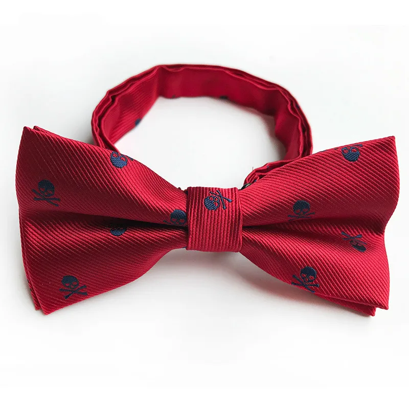 

Clothing Accessorie Man Bowtie Red Skull Head Halloween Bow Tie Shirts Formal Tie Commercial Wedding Butterfly Cravat Necktie