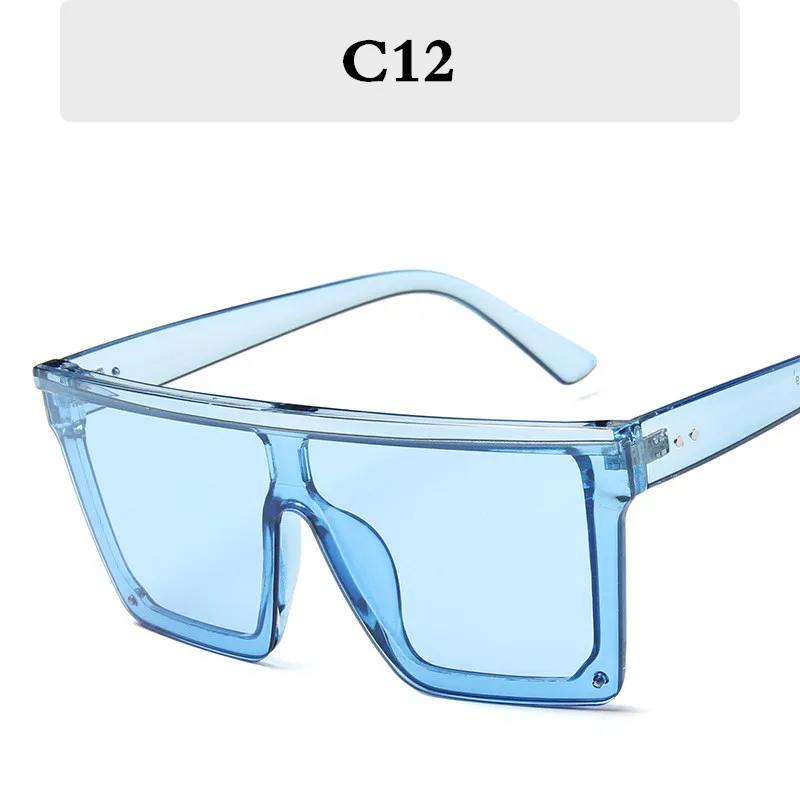Высококачественные негабаритные женские солнцезащитные очки Роскошные винтажные мужские солнцезащитные очки Uv400 Модные солнцезащитные очки Oculos - Цвет линз: C12