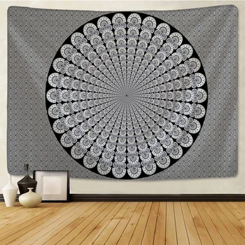 

Large Mandala Indian Tapestry Wall Hanging Bohemian Beach Mat Polyester Thin Blanket Yoga Shawl Mat