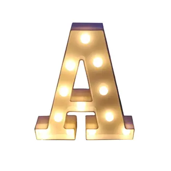 

Creative 26 English Alphanumeric Led Lights Plastic Decorative Modeling Lights Wedding Birthday Love Luminous Night Light 1