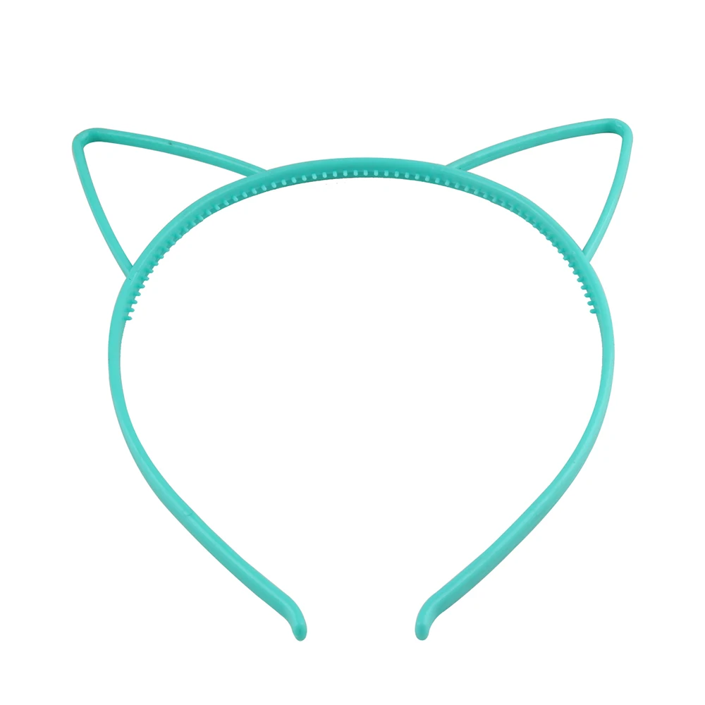 Light green headband Стильные кошачьи уши ленты для волос Детские мультяшная повязка на голову девочки резинки ободки Принцесса Вечерние поставки аксессуары для волос головной убор подарок - Цвет: Light green headband