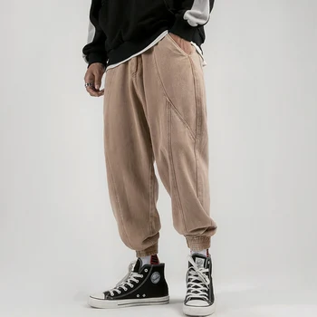 

Streetwear Harem Joggers Men Cotton Casual Jogger Pants Autumn New Ankle-length Trousers Men