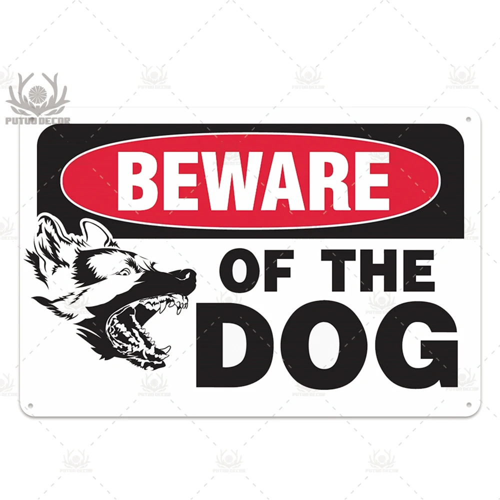 Остерегайтесь, знак Предупреждение ющий металлический знак, знак охранника, знак для собаки, Декор стены, знак двора, не нарушается, металлические знаки для собак - Цвет: BZ0030