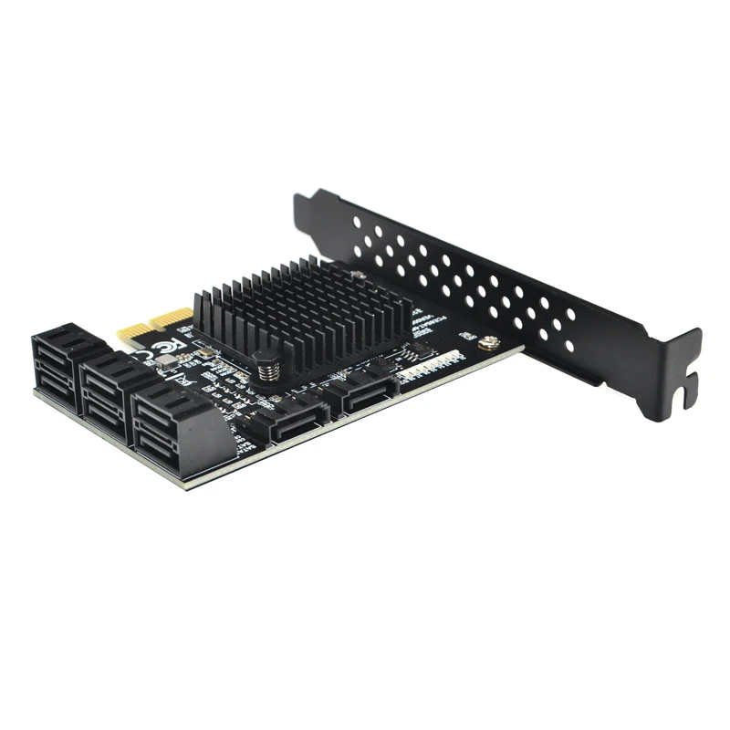 88SE9215 чип 8 портов SATA 3,0 Для PCIe Плата расширения PCI Express SATA адаптер SATA 3 конвертер с радиатором для HDD