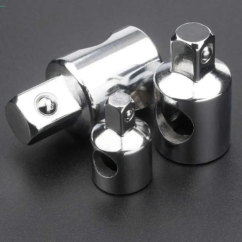 

3pcs Slid Bar Tee Socket Head Adapter Sleeve Bit Connector Socket Sleeve Auto Repair Tools Mirror Vanadium Steel Hardware Tools