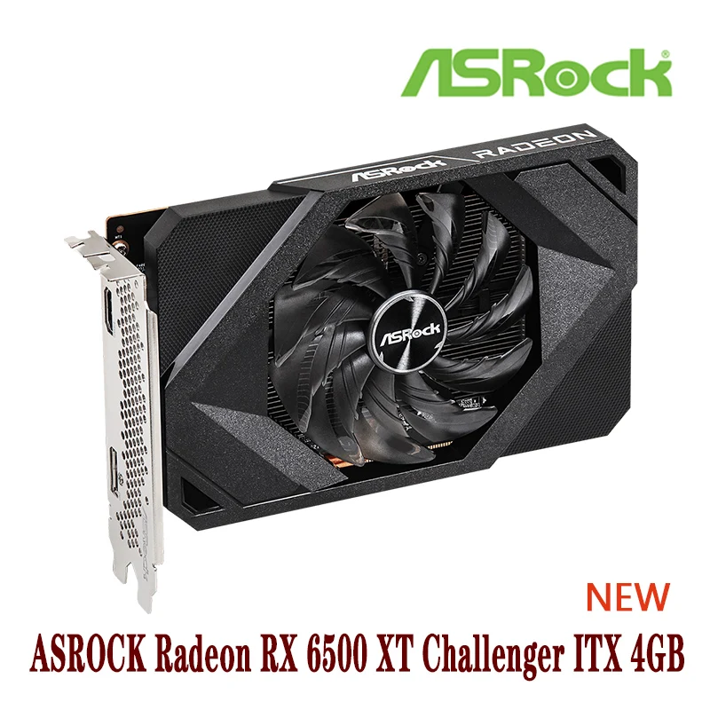 NEW ASROCK Radeon RX 6500 XT Challenger ITX 4GB 6500XT 4G 18000MHz  GDDR6 64-bit  6nm Video Cards GPU Graphic Card DeskTop CPU graphics cards computer