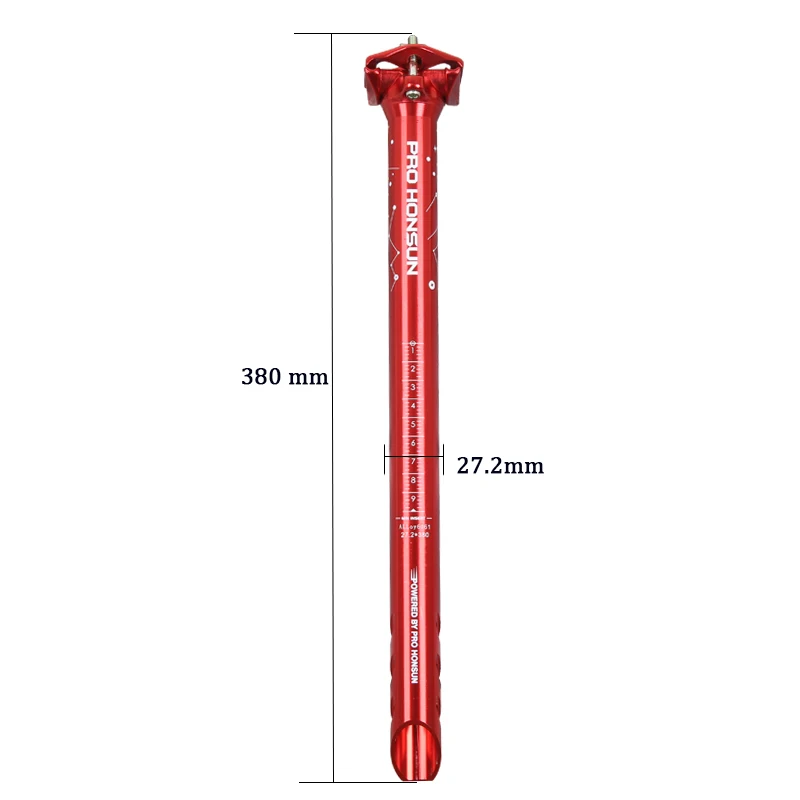 PROHONSUN CNC 27,2/30,8/31,6*380 мм Подседельный штырь для горного велосипеда AM/XC/MTB дорожный велосипед стойка сиденья из сплава 3 цвета подседельная труба запчасти для велосипеда