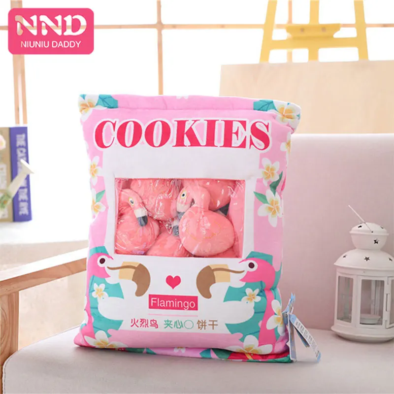 Плюшевая подушка Niuniu Daddy 45*40 см игрушки динозавра единорога имитация пищи мягкие