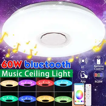 

RGB Dimmable Music Ceiling Lamp Remote & APP Control AC85-265V 24/48/60W Ceiling Light Home bluetooth Speaker Lighting Fixture