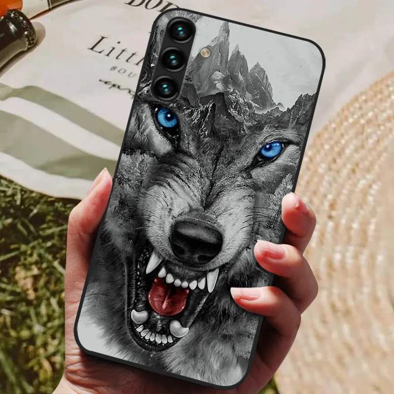 Silicone Back Cover Phone Case with Soft Bumper in Black