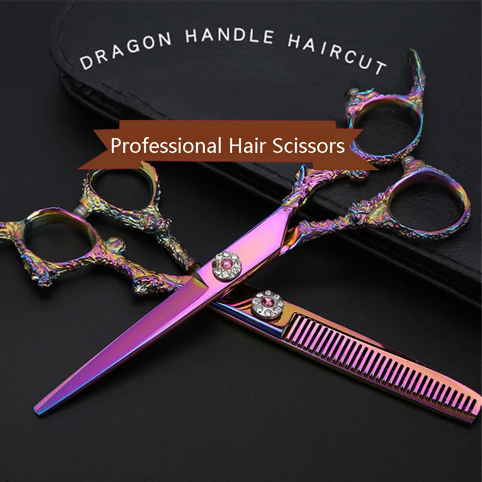 GOZLILI Professional Grooming Scissors Stainless Steel Electroplatin Hair Thinning Shear Sharp Edge Scissors Barber Cutting Tool (10)