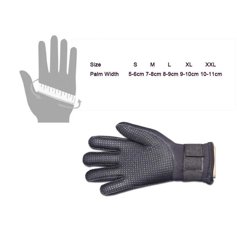 5 мм перчатки для дайвинга подводная рыбалка противоскользящие перчатки для подводного плавания регулируемые охотничьи плавательные теплые перчатки