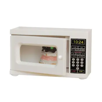 

1 Pc Miniature Wooden Microwave Oven 1:12 Dollhouse Simulation Furniture Home Decor