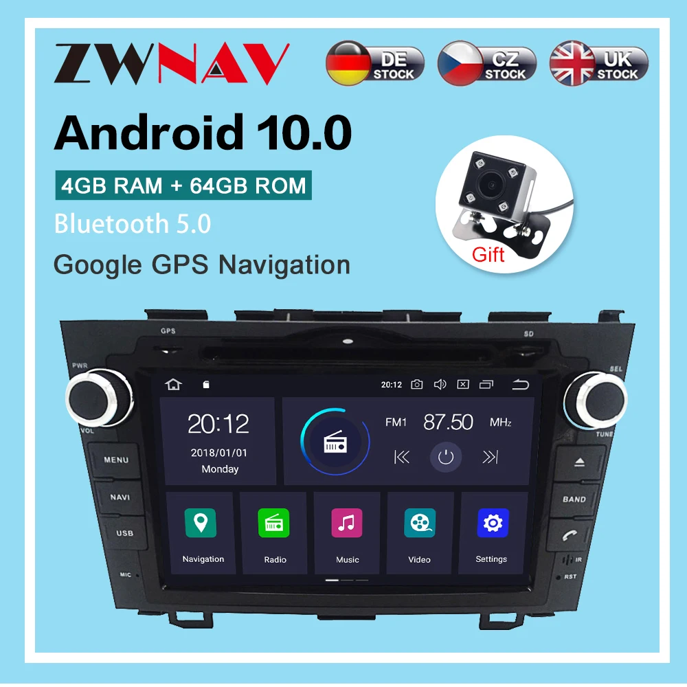 

Android 10.0 4+64G Car Radio GPS Navigation for Honda CRV 2006-2011 car Multimedia Player Radio video stereo head unit dsp wifi