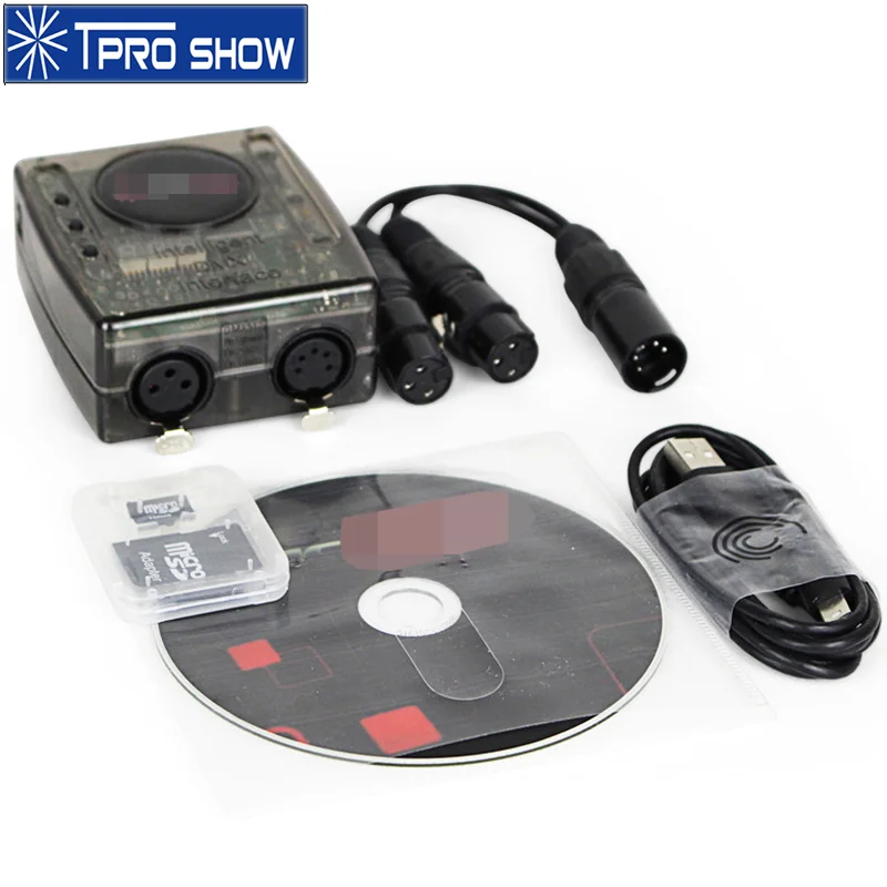 DVC4 GZM Virtual Controller DMX USB Lighting Interface For Disco DJ Stage Light USB Lighting Interface Software