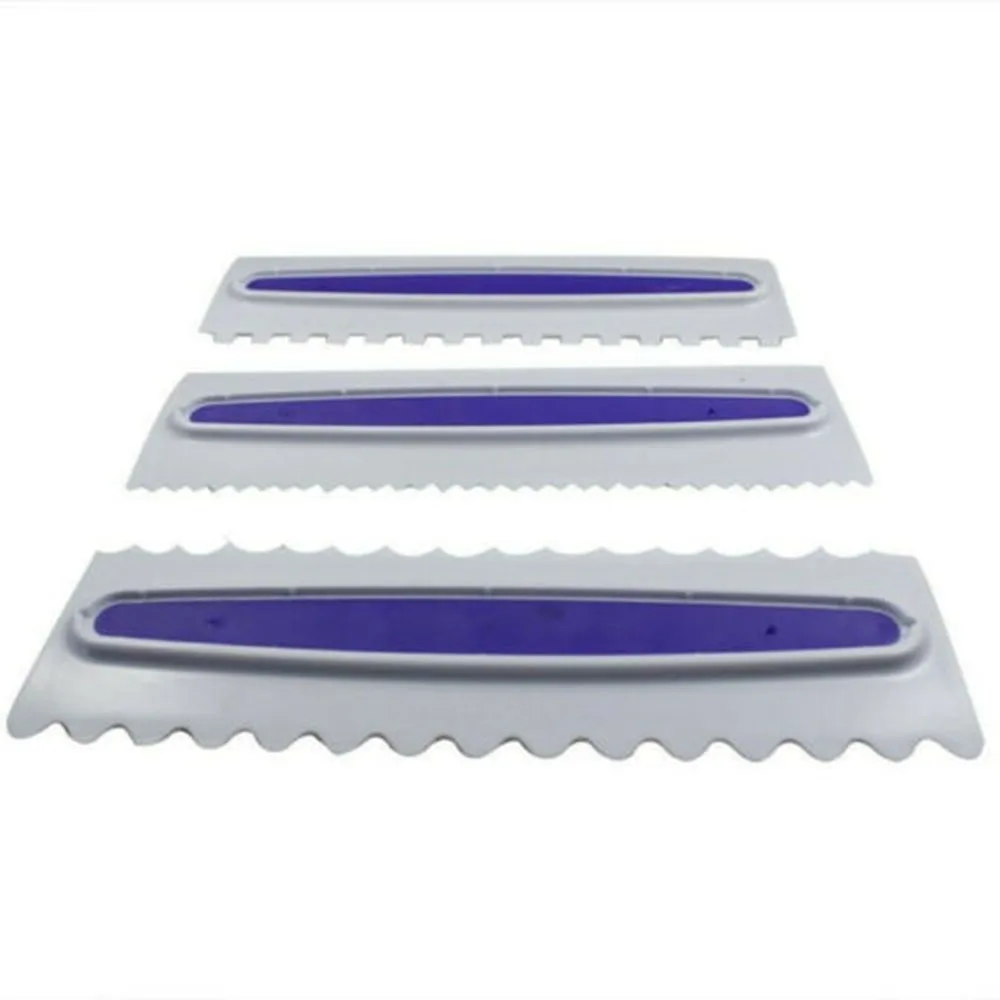 3 шт./компл. гладкий скребок для торта ГРЕБЕНКА глазури кондитерские шпатели с
