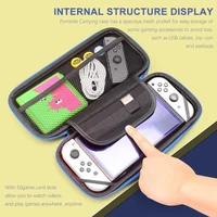 Zestaw akcesoriów do przełącznik NS torba do noszenia OLED z 10 gniazdami gra karciana przejrzysta obudowa Case do przełącznika Nintendo OLED 4