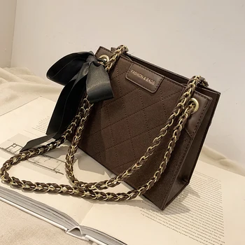 

Winter Black Suede Leather Retro Crossbody Bag Women's Bag 2020 New Fashion All-Match Simple Shoulder Bag Tote Bag