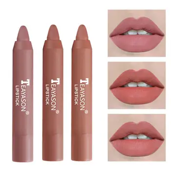 

3Pcs/set Matte Lipstick Set Waterproof Long Lasting Lipstick Women Lip Tint Beauty Makeup Cosmetics Set maquillaje TSLM1