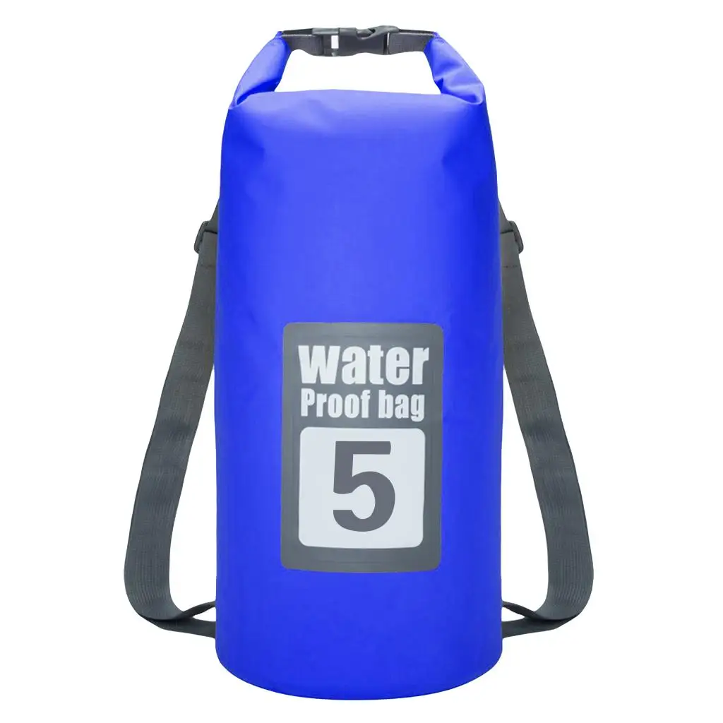  5/10/15/20/30L Swimming Bags Waterproof Dry Bag Backpack Camping Kayak Roll Top Sack Shoulder Pack for Boating Surfing 
