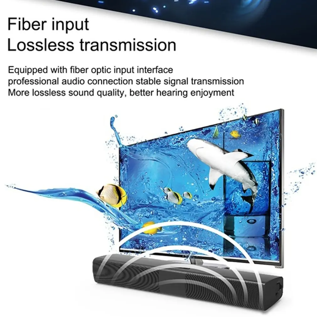 Sound Bar Speaker Wireless Music Speaker Home Theater Audio With Aux TF Card Microphone Stereo Speaker