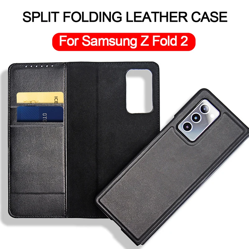 For Samsung Galaxy Z Fold 2 5g Case Cenmaso Luxury Leather Magnetic Wallet Folding Flip Cover For Samsung Z Fold2 Phone Case Flip Cases Aliexpress