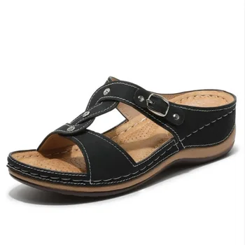 

Outdoor summer lady sandals beach sandals open toe wear fashion sandals casual buckle women's shoes Sandalias de mujer