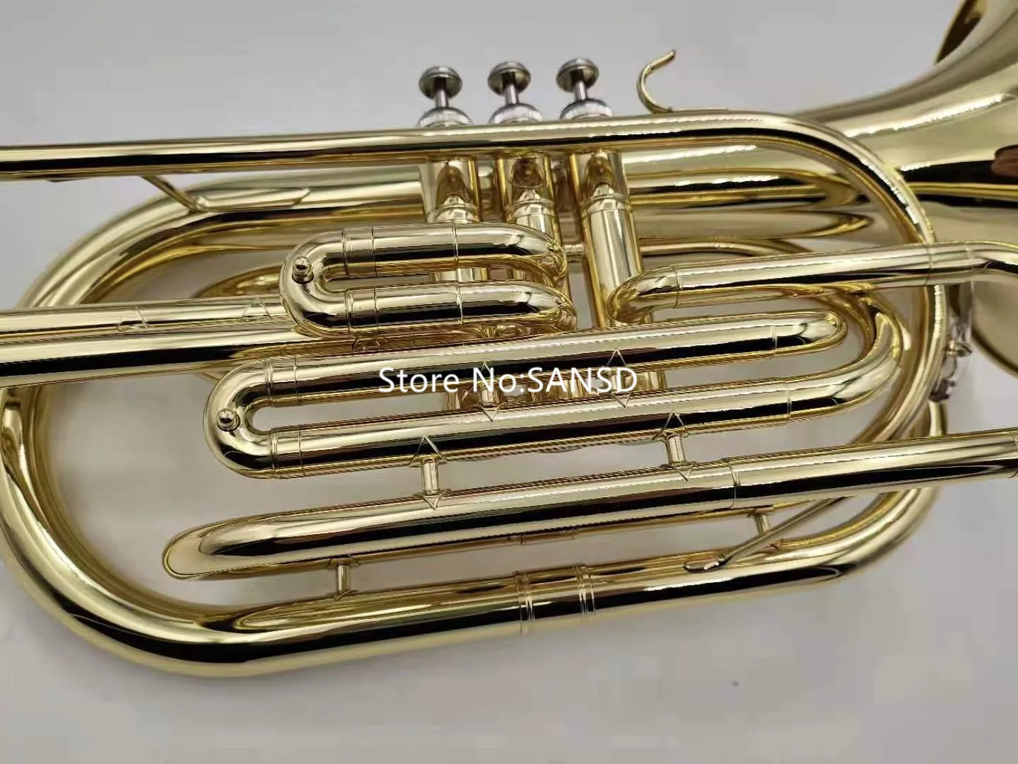 High Quality Bb Marching Baritone Brass Nickel Plated Professional Musical Instrument With Case