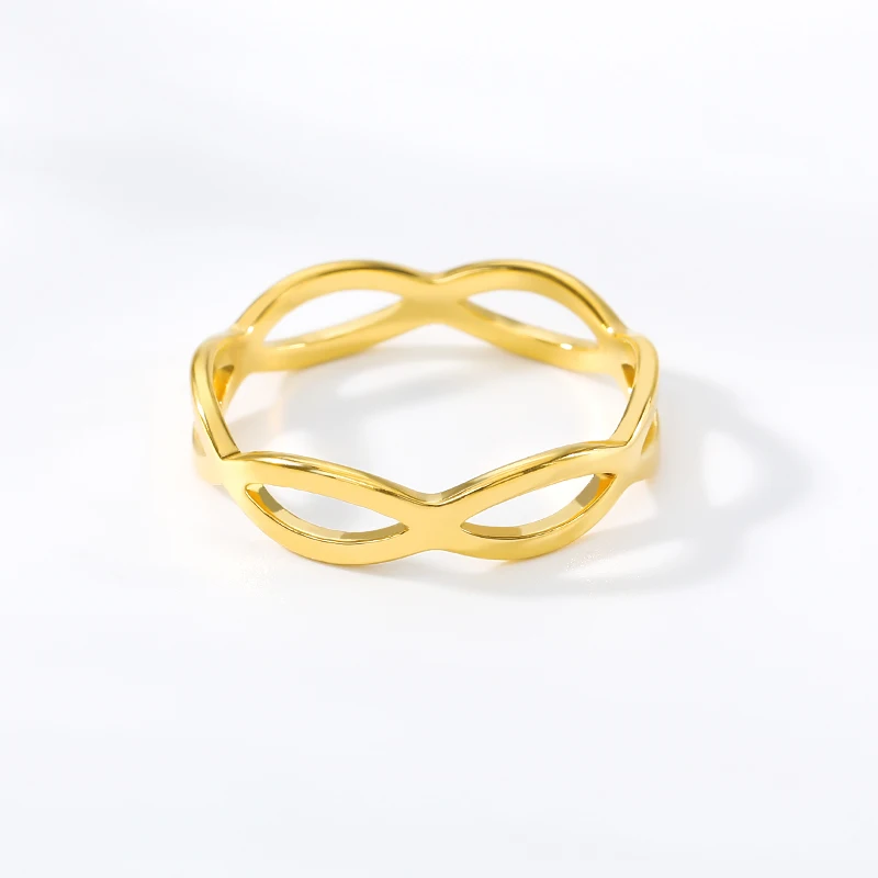 

Rose Gold Infinity Heart Rings for Women Wedding Gift Boho Jewelry Best Friend Unique Knot Bow Stacking Bague