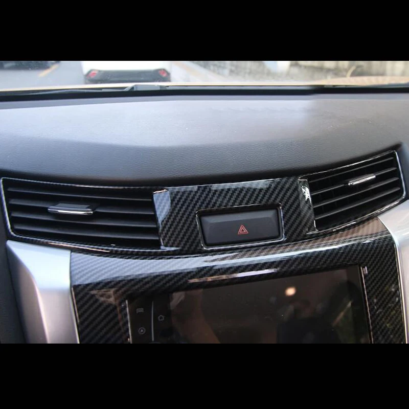 ABS-Carbon-fibre-For-Nissan-Navara-NP300-accessories-2017-2018-2019-Car-Styling-Car-middle-air