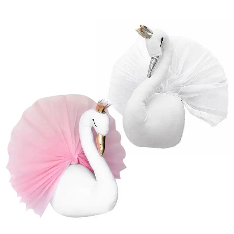 

Cute Swan Wall Art Hanging Stuffed Plush Toy Kids Room Decor Birthday Gift