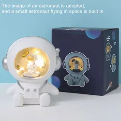 Tirelire créative, Statue d'astronaute, pièce de monnaie, lampe de nuit, bureau, filet rouge, jouets décoratifs créatifs pour enfants, cadeau 