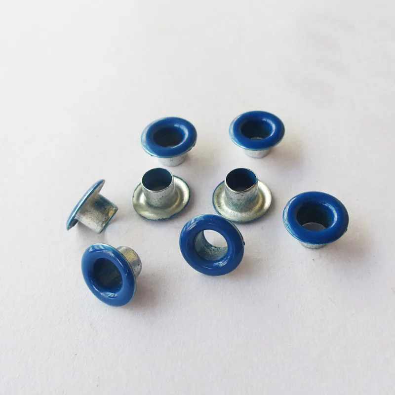 50pcs hole 3-10mm metal mixed color eyelet for DIY scrapbook lace shoe bag label clothing fashion accessories and leather crafts