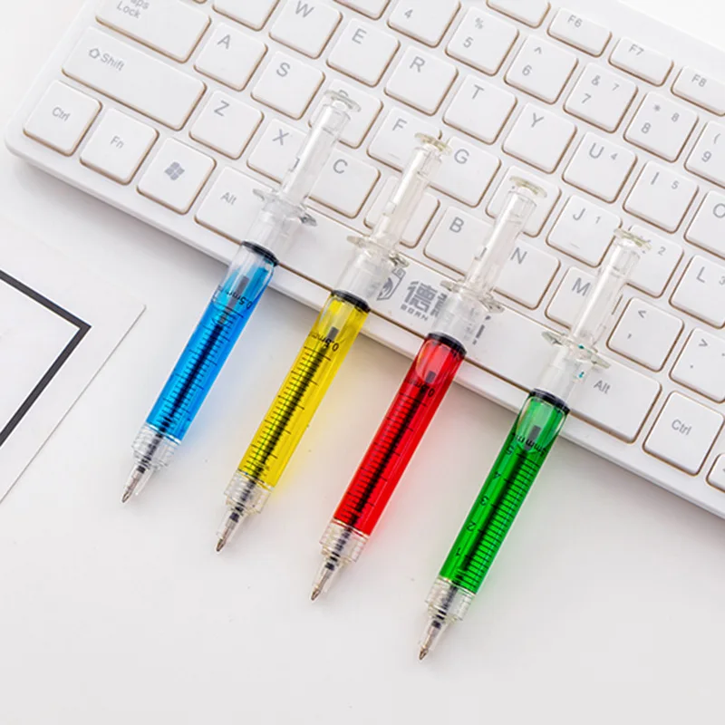 2020new шприц шариковая студенческие ручки Шариковая ручка школьные офисные принадлежности Обучающие канцелярские принадлежности случайные цвета - Цвет: Random 1pcs