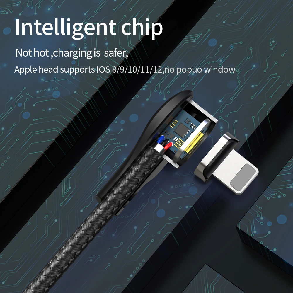 Twitch 90 degree Magnetic USB Type C Cable usb c Fast Charging Magnetic Charger usb-c For Samsung A50 Xiaomi Huawei Type-c cable