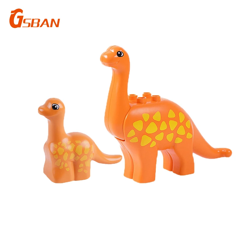 2 шт./лот Duplo динозавр Юрского периода мир Brachiosaurus детские игрушки животные