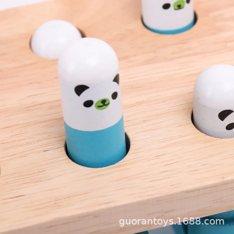 

New Style Wooden Play Hamster Fight Monsters Large Size Children Beat Educational Toy