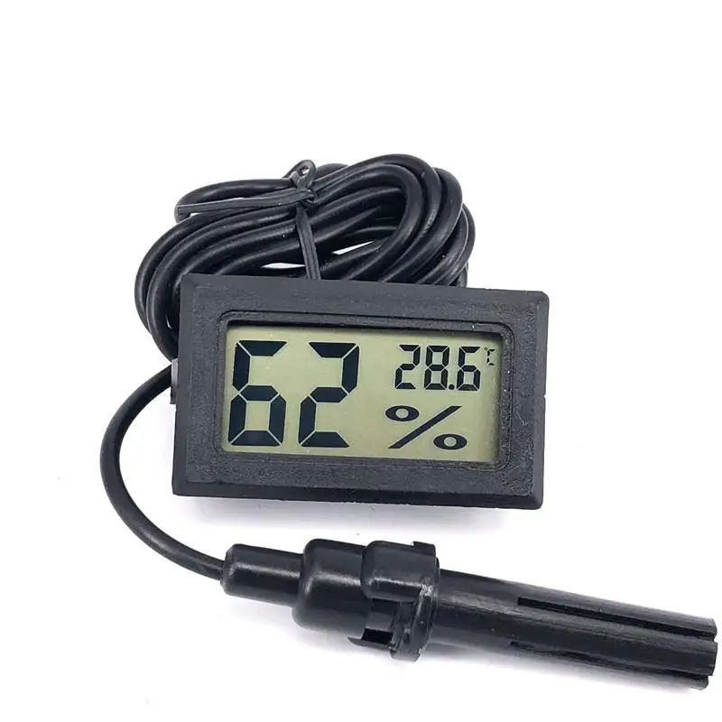 Thermometer Hygrometer Digital Thermometer Mini LCD Digital Thermometer Hygrometer Gauge Tester Probe Incubator Aquarium Temperature Humidity Meter Sensor