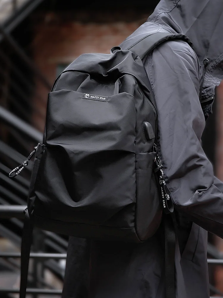 

Mazzy Star New School Fashion Men Backpack Bag Water Proof Backpack men External USB Charge Bag MS_936