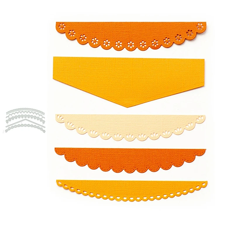 

JC Lace Flower Ripple Strip Metal Cutting Dies Scrapbooking Craft Mold Cut Die Stencil Handmade Paper Card Make Template Decor