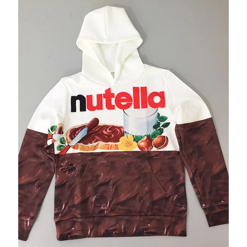 Толстовки с капюшоном для мальчиков и девочек с 3D принтом Nutella, еда, курица, пицца, Детская толстовка с капюшоном, одежда года, Осенние Пуловеры с длинными рукавами, топы для подростков